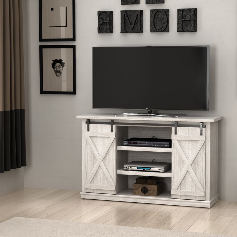 Most Up To Date Kasen Tv Stands For Tvs Up To 60" With Three Posts Lorraine Tv Stand For Tvs Up To 60" & Reviews (View 8 of 25)