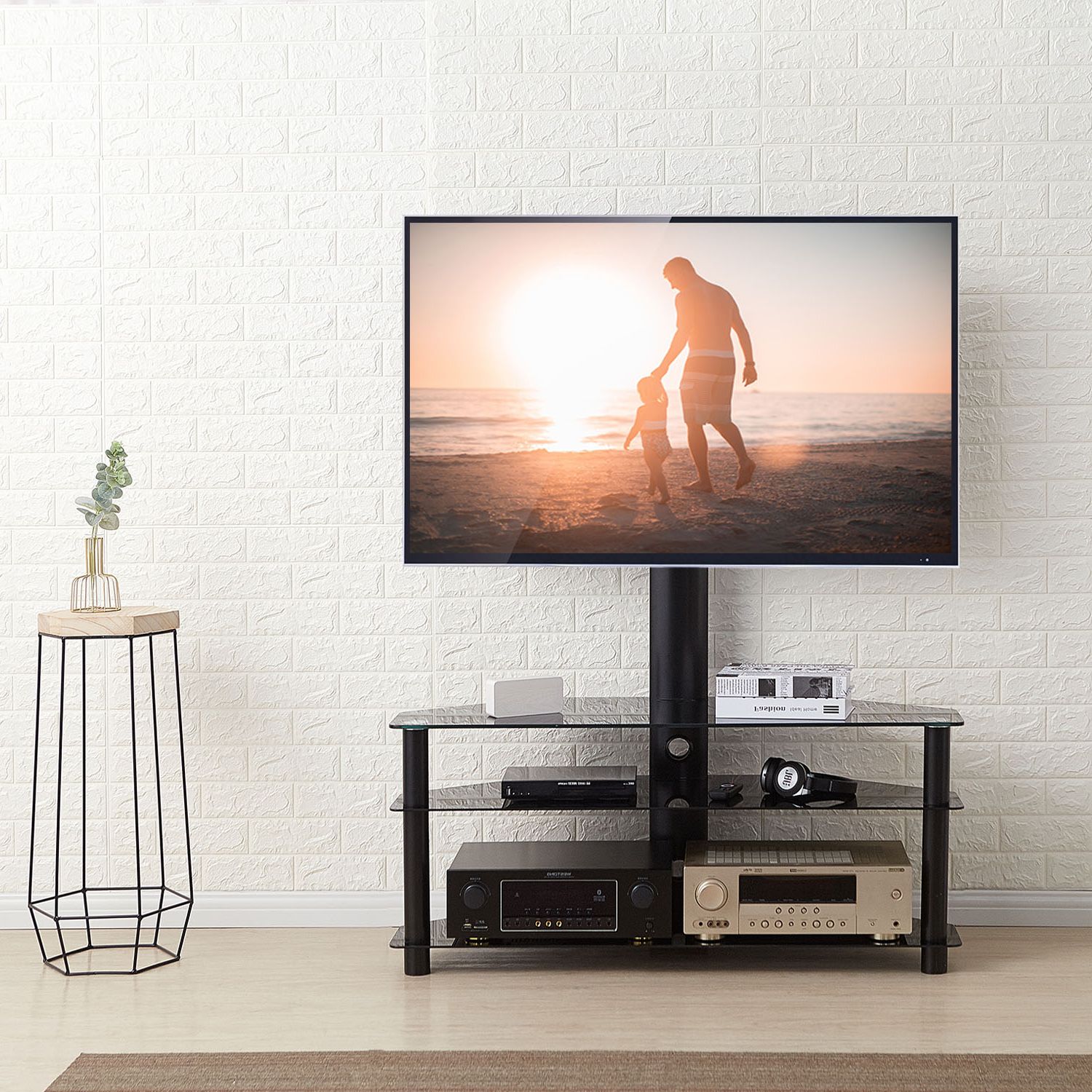 Featured Photo of 10 Best Glass Shelf with Tv Stands