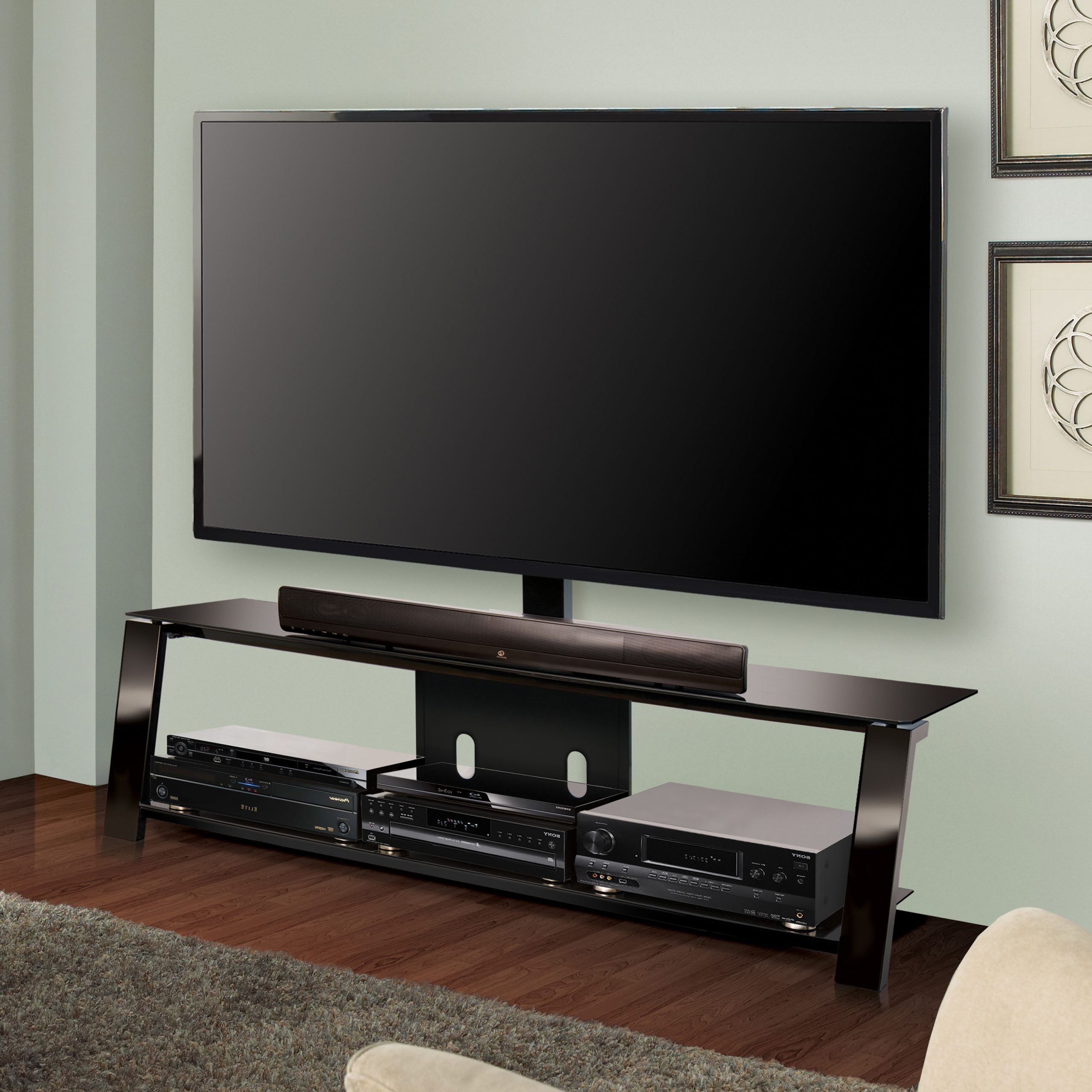 Most Up To Date Space Saving Gaming Storage Tv Stands Pertaining To Bell'o Triple Play 63 In. Universal Flat Panel Tv Stand (Photo 1 of 10)