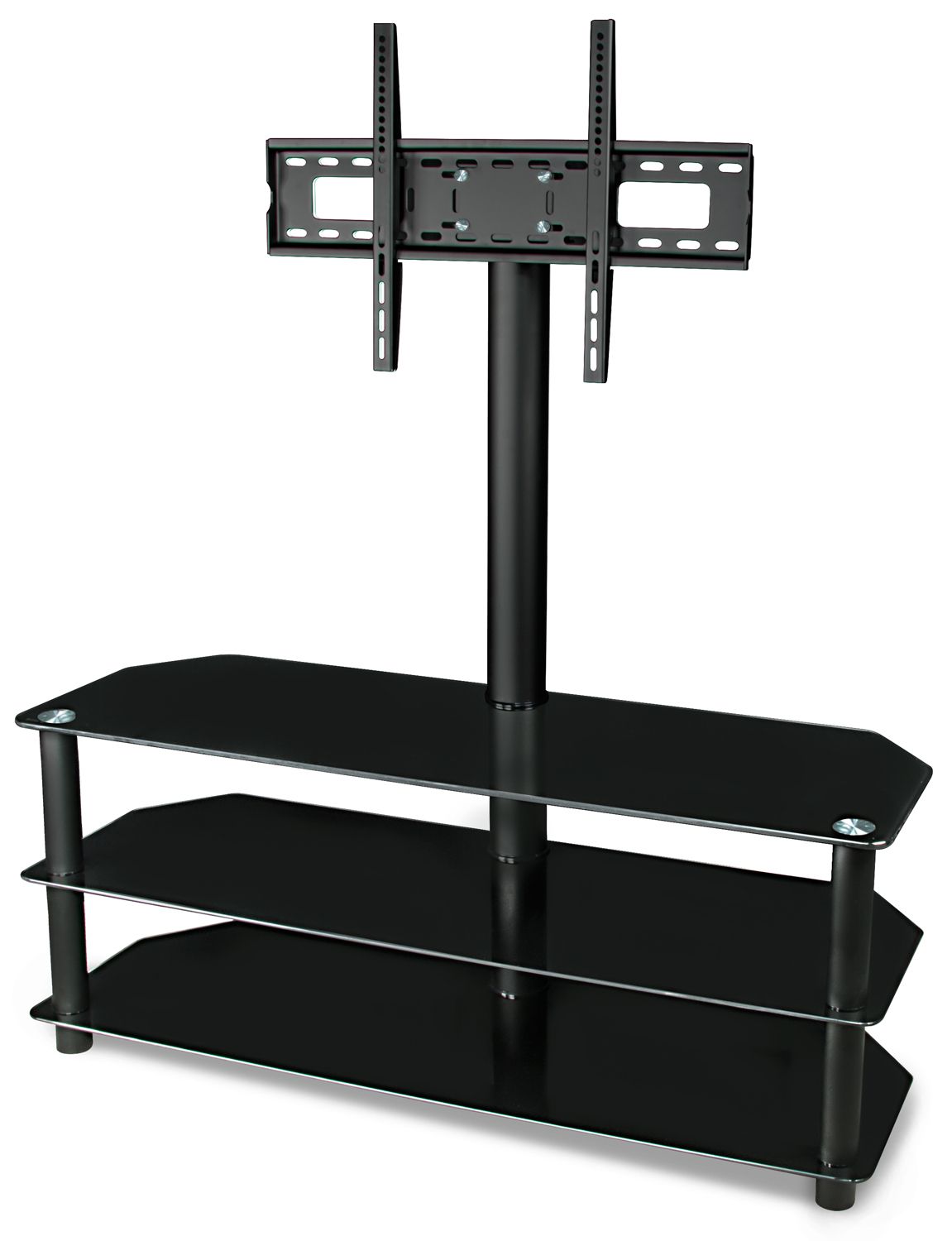 Mount It! Tv Stand With Mount And Glass Shelving (Photo 9 of 10)