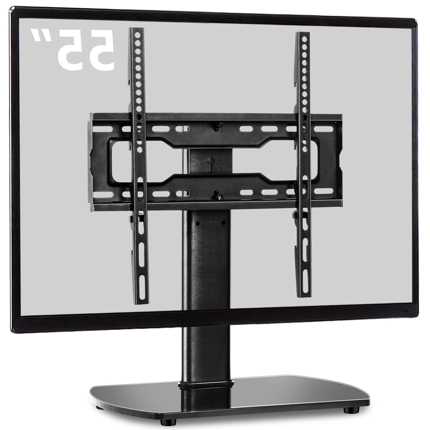 Newest Baba Tv Stands For Tvs Up To 55" Inside 5rcom Universal Table Top Tv Stand Base With Swivel Mount (View 16 of 25)