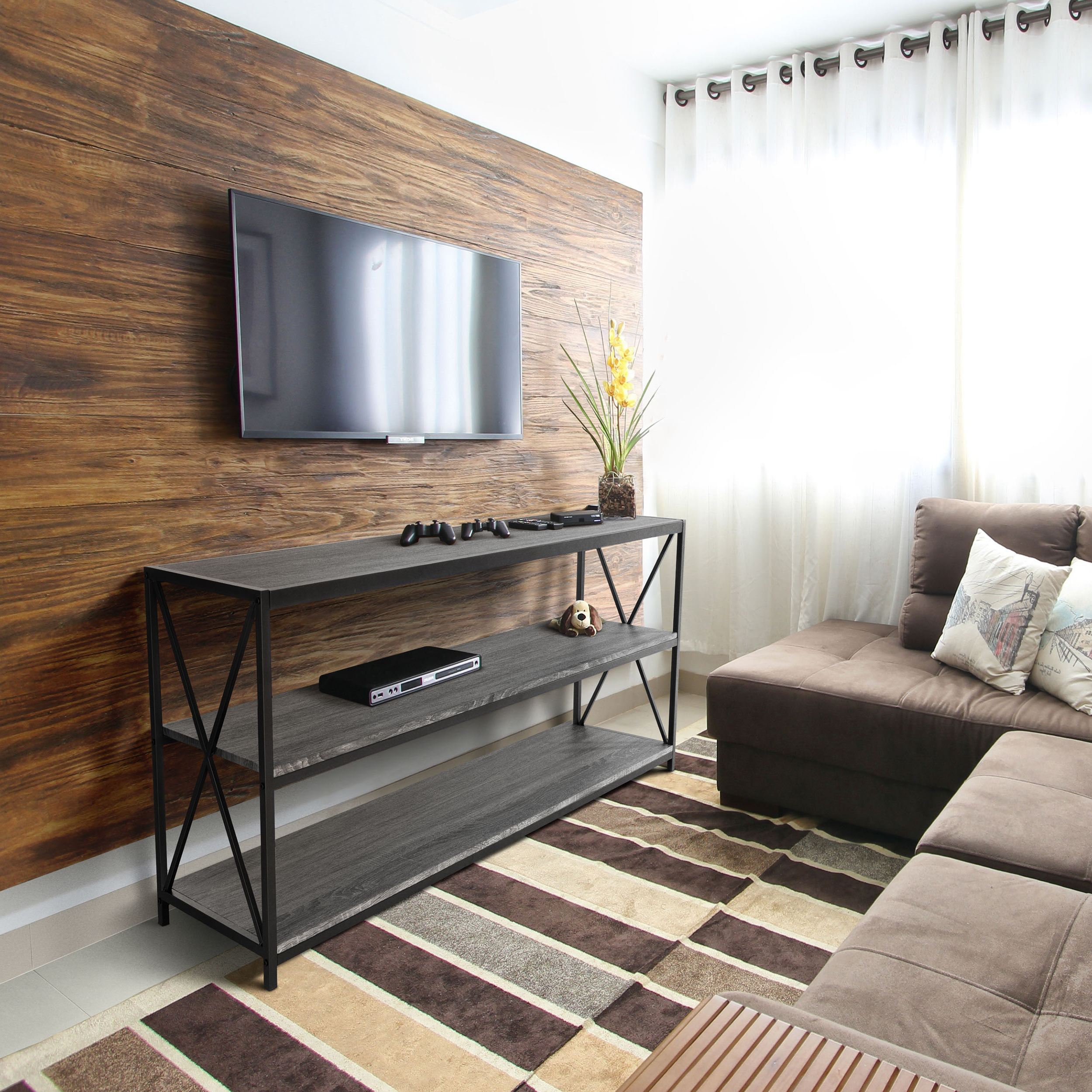 Newest Karon Tv Stands For Tvs Up To 65" Inside Zenvida Universal Tv Stand For Tv's Up To 65" Metal Wood (View 22 of 25)