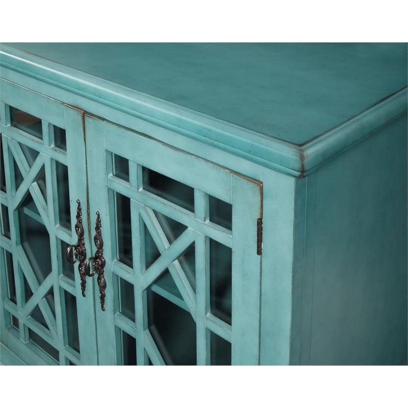 Newest Martin Svensson Home Jules 63" Tv Stand Teal Green Finish Regarding Jule Tv Stands (View 8 of 10)