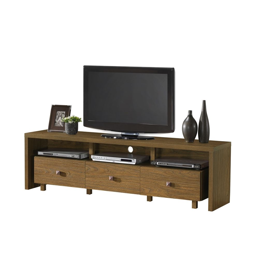 Newest Wide Tv Stands Entertainment Center Columbia Walnut/black Intended For Elegant Tv Stand For Tv's Up To 70" With Storage. Color (Photo 5 of 10)