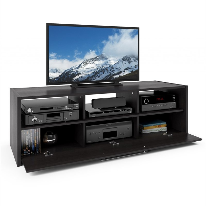 Olinda Tv Stands For Tvs Up To 65" Intended For Popular Corliving Naples Black Tv Stand – For Tvs Up To 65" – Tnp (View 16 of 25)