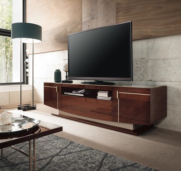 Osipis Contemporary Tv Stand For Most Current High Glass Modern Entertainment Tv Stands For Living Room Bedroom (Photo 7 of 10)