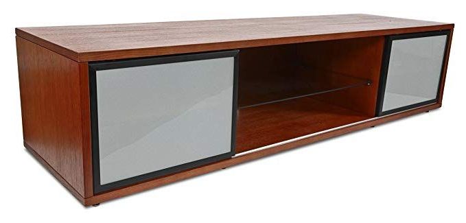 Plateau Sr V 75 Wb B Wood 75" Tv Stand, Walnut Finish Inside Well Known Wide Tv Stands Entertainment Center Columbia Walnut/black (Photo 2 of 10)
