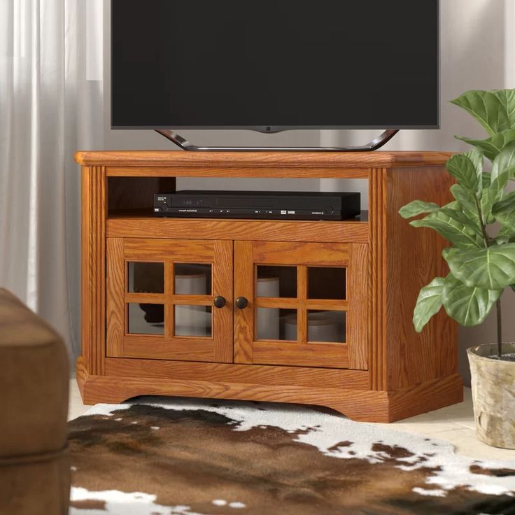 Popular Sahika Tv Stands For Tvs Up To 55" Inside Glastonbury Solid Wood Corner Tv Stand For Tvs Up To  (View 4 of 25)