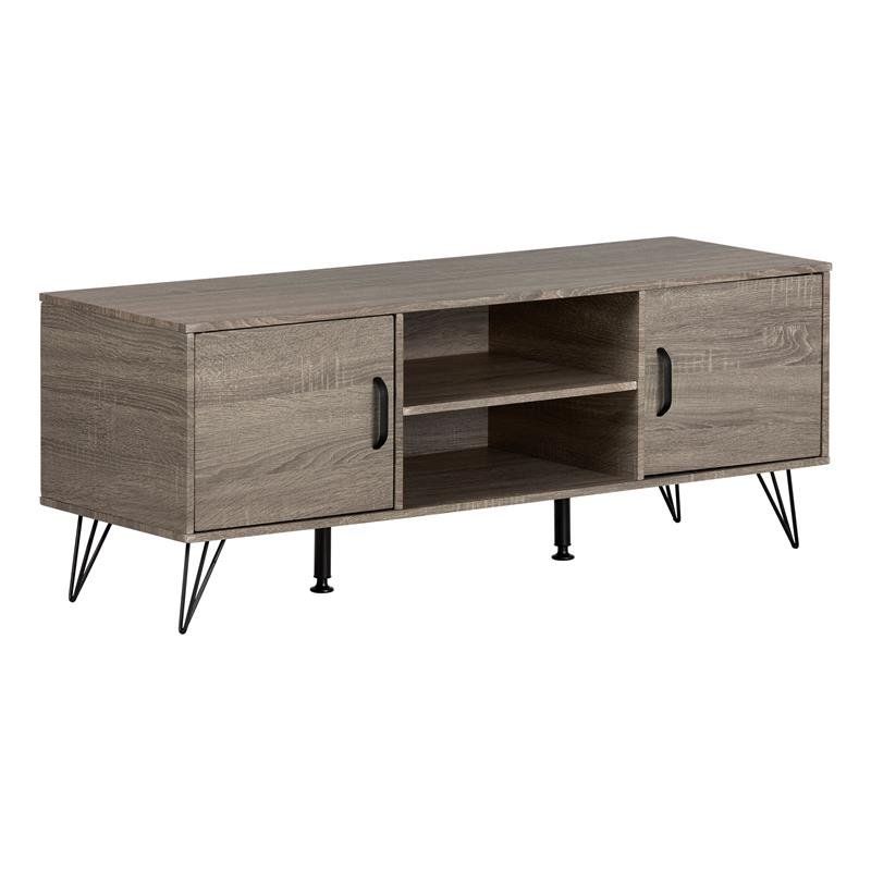 Preferred South Shore Evane Tv Stand With Doors 55in In Oak Camel Regarding South Shore Evane Tv Stands With Doors In Oak Camel (View 3 of 10)