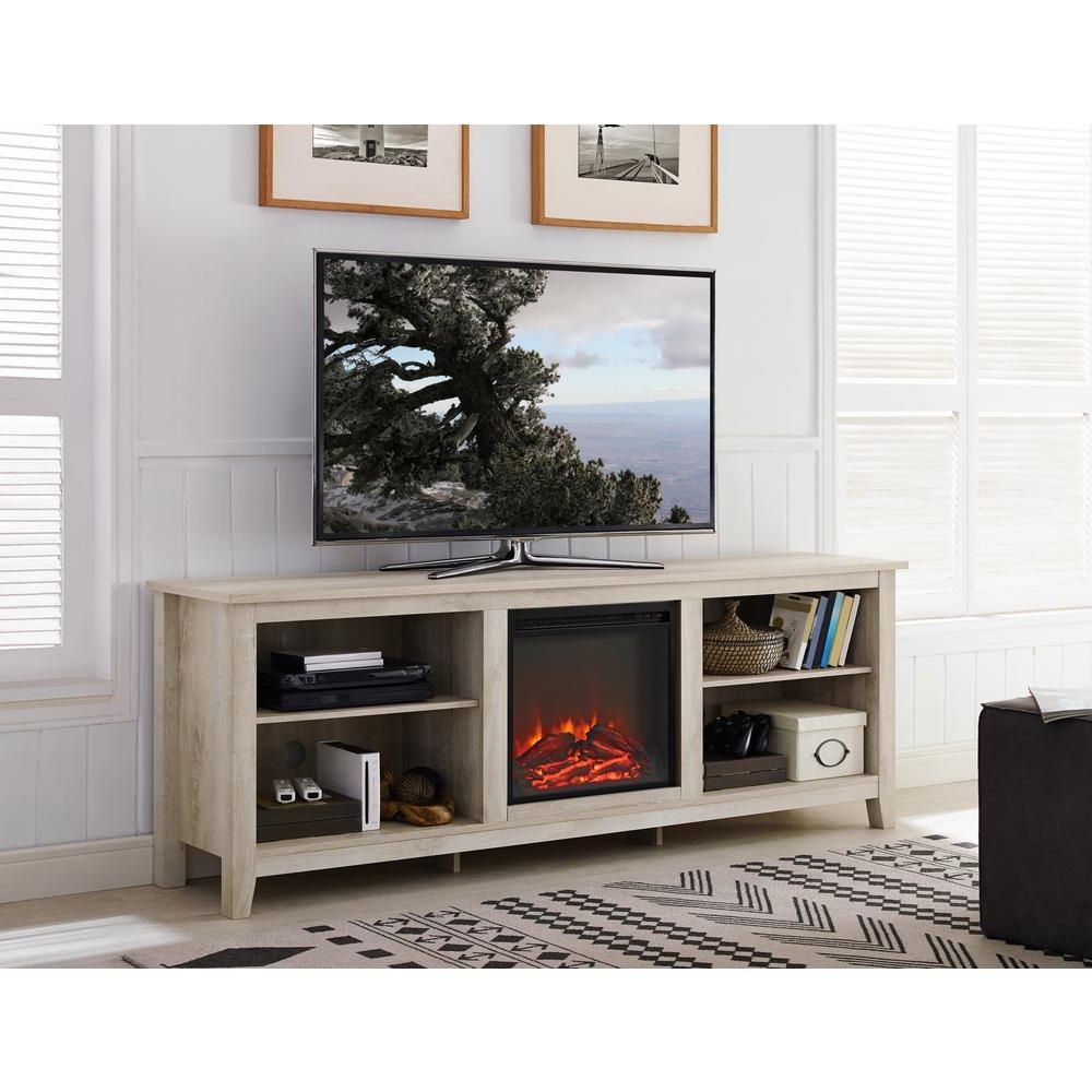 Recent Walker Edison Furniture Company 70 In. Wood Media Tv Stand Inside 60" Corner Tv Stands Washed Oak (Photo 8 of 10)