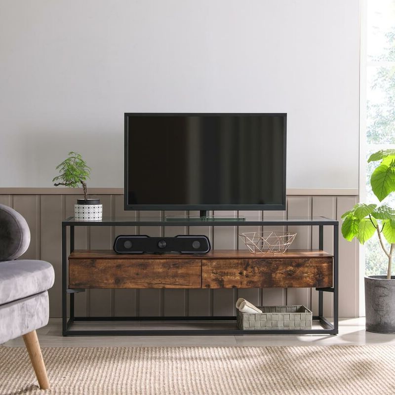 Sahika Tv Stands For Tvs Up To 55" With 2017 Vasagle Tv Cabinet For Up To 55 Inch Tvs, Tv Console With (Photo 21 of 25)
