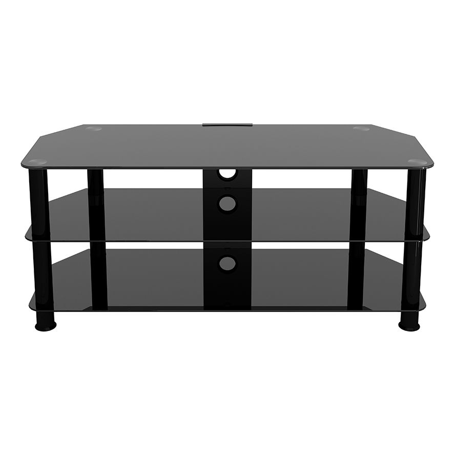 Sdc1140cmbb: Classic – Corner Glass Tv Stand With Cable With Regard To Recent Avf Group Classic Corner Glass Tv Stands (View 3 of 10)
