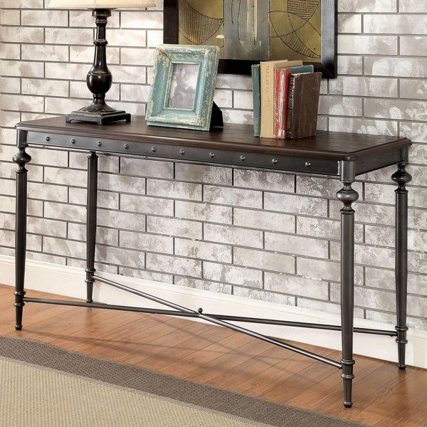 Shop Furniture Of America Gete Industrial Grey Metal For 2017 Emmett Sonoma Tv Stands With Coffee Table With Metal Frame (View 7 of 10)