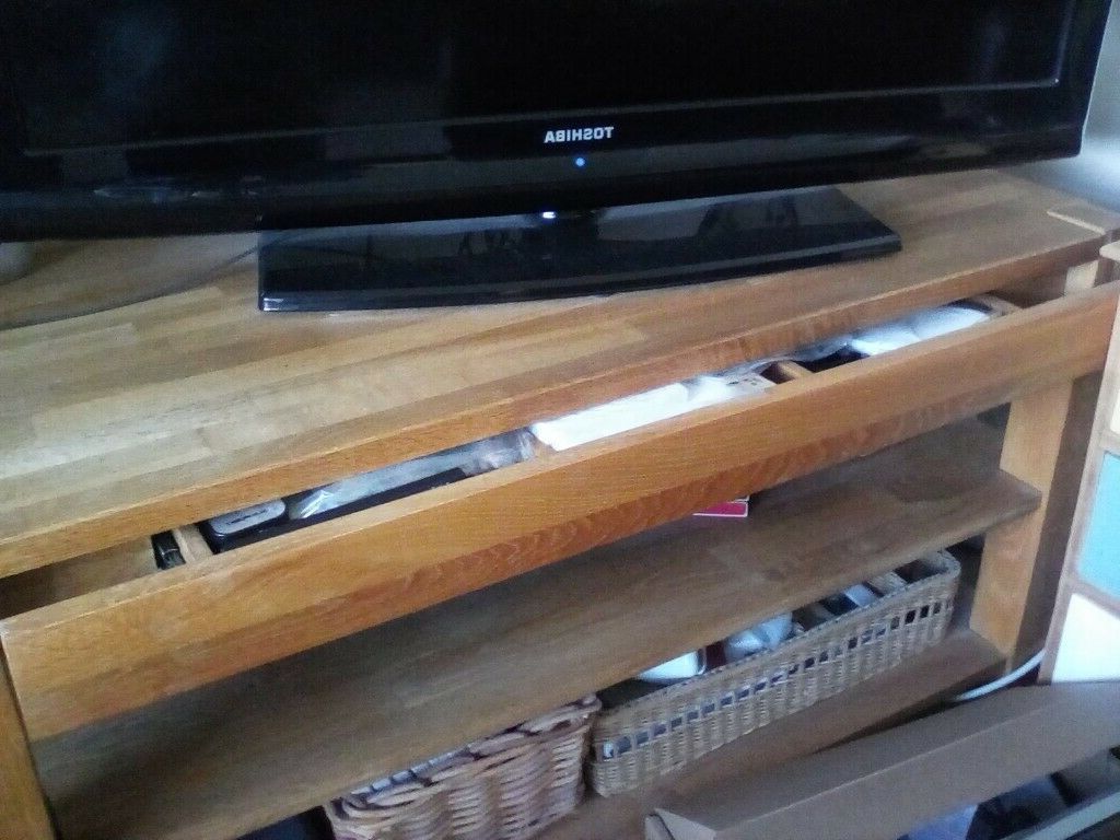 Solid Oak Tv Stand (Photo 5 of 25)