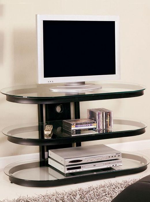Featured Photo of 10 Best Ideas Tabletop Tv Stands Base with Black Metal Tv Mount