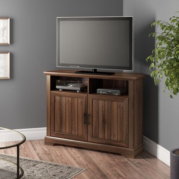 Three Posts™ Tomball Corner Tv Stand For Tvs Up To 48 Pertaining To Most Recently Released Lionel Corner Tv Stands For Tvs Up To 48" (Photo 9 of 10)