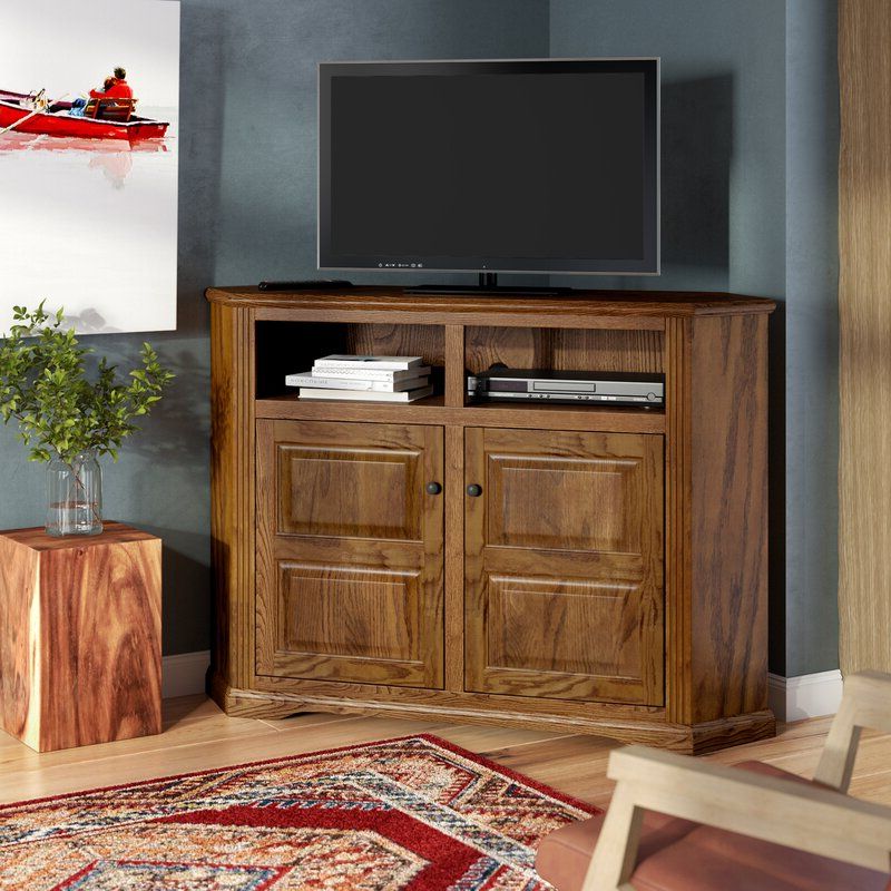 Trendy Loon Peak Glastonbury Solid Wood Corner Tv Stand For Tvs With Camden Corner Tv Stands For Tvs Up To 60" (View 7 of 10)