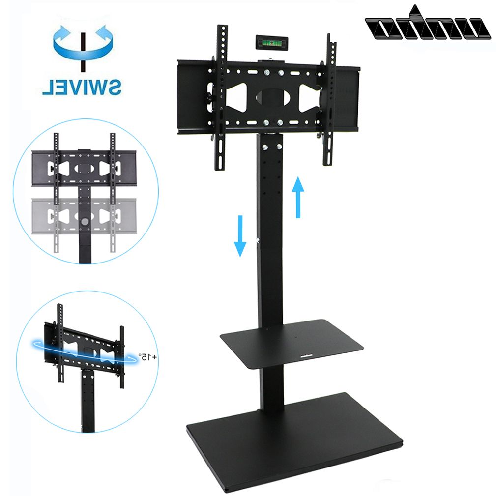 Universal Floor Tv Stand Base Swivel Mount Bracket Fit 32 Throughout Latest Rfiver Universal Floor Tv Stands Base Swivel Mount With Height Adjustable Cable Management (Photo 10 of 10)