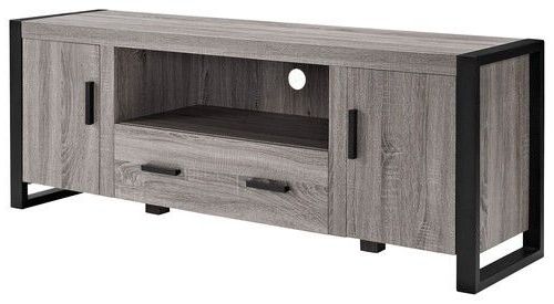 Walker Edison Urban Modern Storage Tv Stand For Most Flat For Fashionable Urban Rustic Tv Stands (View 7 of 10)