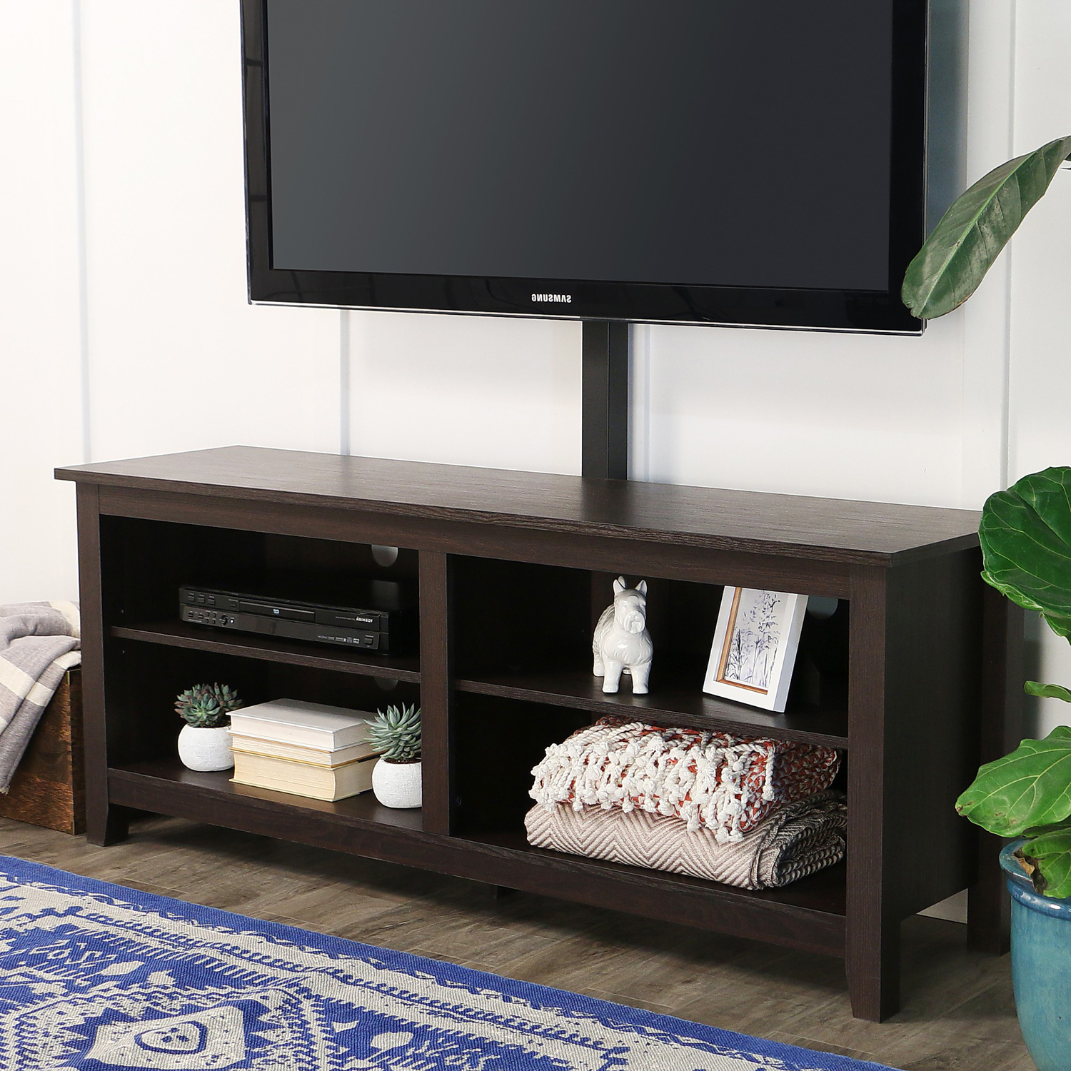 Well Known Farmhouse Tv Stands For 75" Flat Screen With Console Table Storage Cabinet Within 58" Espresso Tv Stand Console With Mount – Pier1 Imports (Photo 4 of 10)