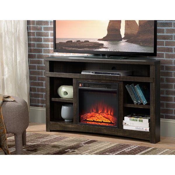 Well Known Gracie Oaks Stig Corner Tv Stand For Tvs Up To 50" With With Regard To Neilsen Tv Stands For Tvs Up To 50" With Fireplace Included (View 8 of 25)