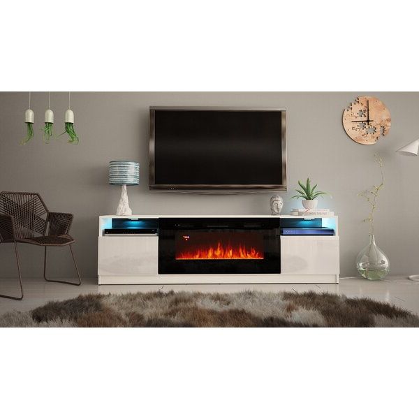 Well Liked Chicago Tv Stands For Tvs Up To 70" With Fireplace Included In Orren Ellis Delaine Tv Stand For Tvs Up To 88" With (Photo 10 of 25)