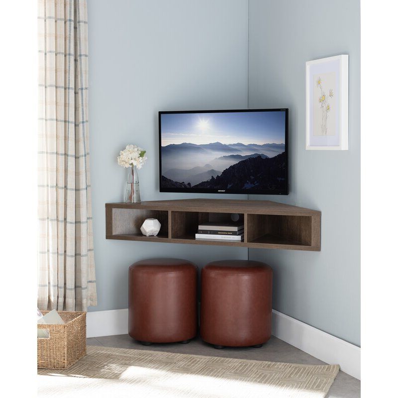 Well Liked Ebern Designs French Floating Corner Tv Stand For Tvs Up For Camden Corner Tv Stands For Tvs Up To 50" (View 9 of 10)