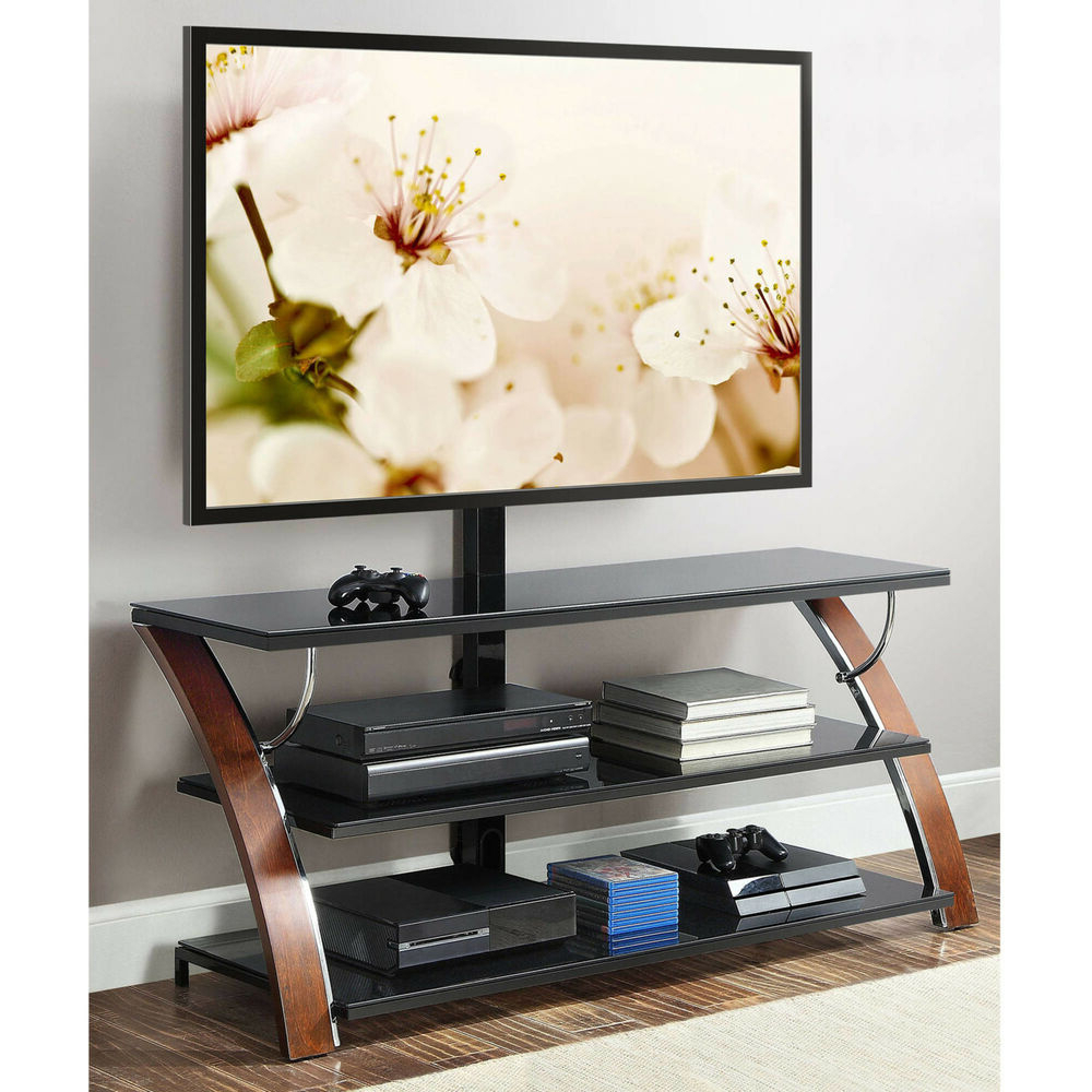 Whalen Brown Cherry 3 In 1 Flat Panel Tv Stand For Tvs Up In Most Popular Brigner Tv Stands For Tvs Up To 65" (Photo 18 of 25)