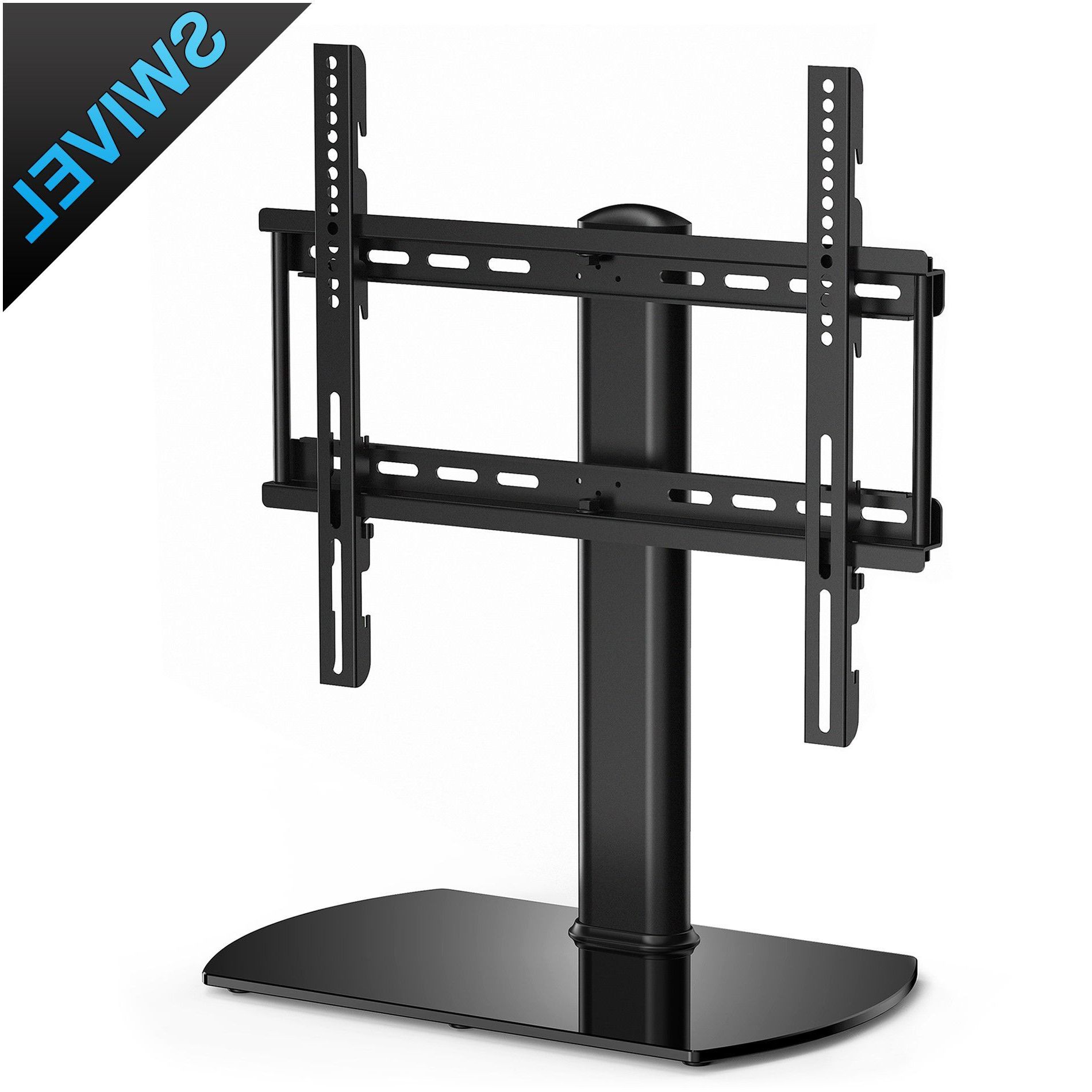 Widely Used Fitueyes Universal Tabletop Tv Stand Pedestal Base Wall In Modern Black Universal Tabletop Tv Stands (Photo 5 of 10)