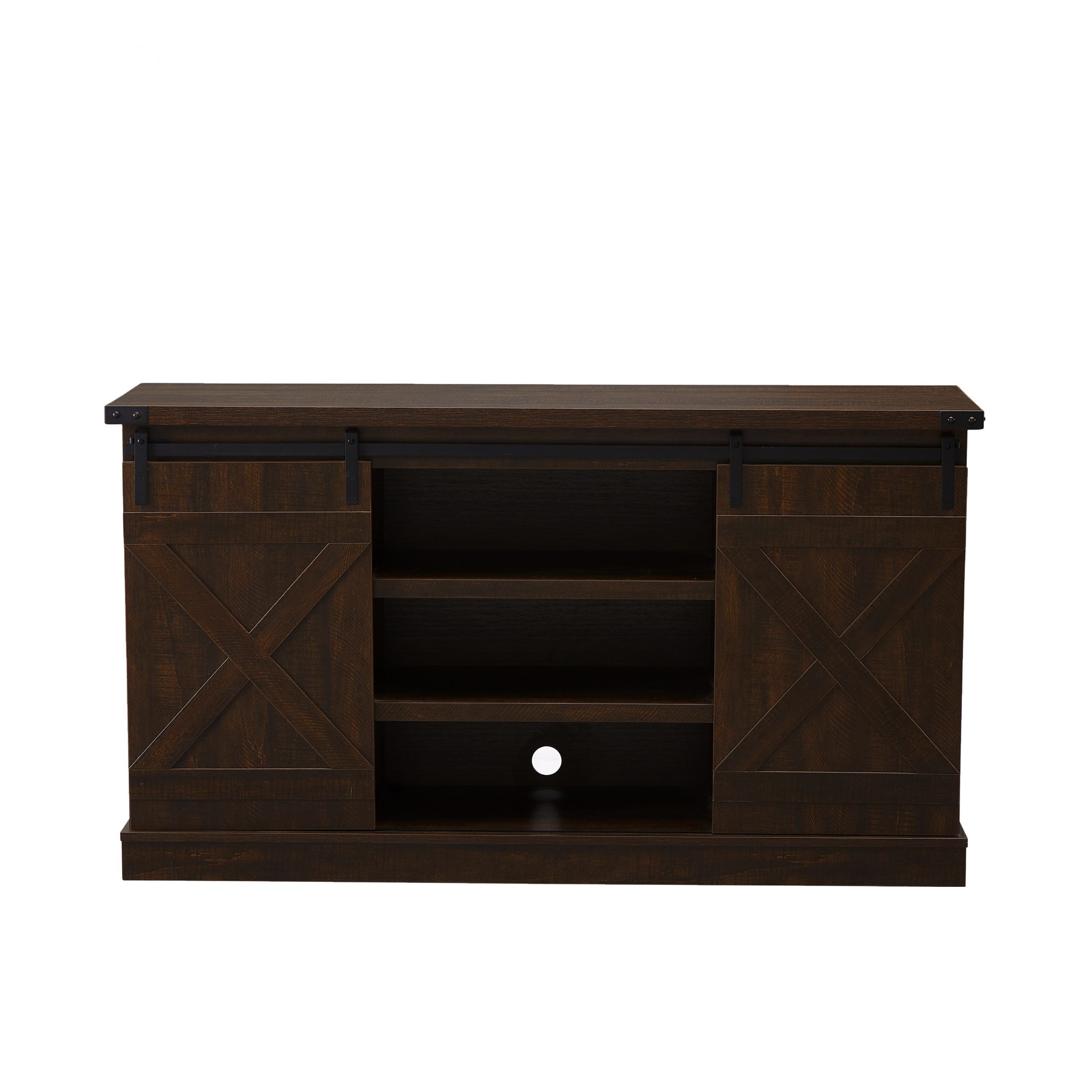 Widely Used Tv Stands With Cable Management Regarding Farmhouse 54'' Tv Stands With Sliding Barn Door, Segmart (View 8 of 10)