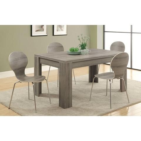 Best And Newest Dark Hazelnut Dining Tables With Modern 60 X 36 Inch Dark Taupe Rectangular Dining Table (View 6 of 10)