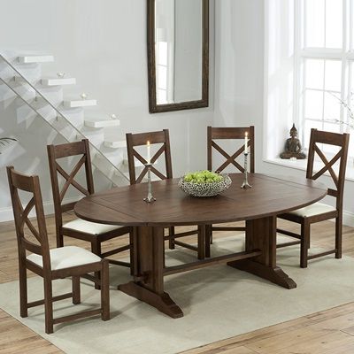 Carver Dark Oak Oval Extending Dining Table With 6 Croydon In Latest Dark Oak Wood Dining Tables (View 9 of 10)