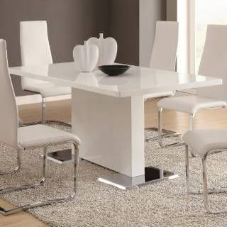 Check Out The Coaster Furniture 102310 Modern Dining Intended For Trendy Chrome Metal Dining Tables (View 2 of 10)