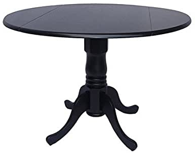 Current Round Dual Drop Leaf Pedestal Tables Intended For Amazon – Space Saver Round Dining Room Table 42" With (Photo 7 of 10)