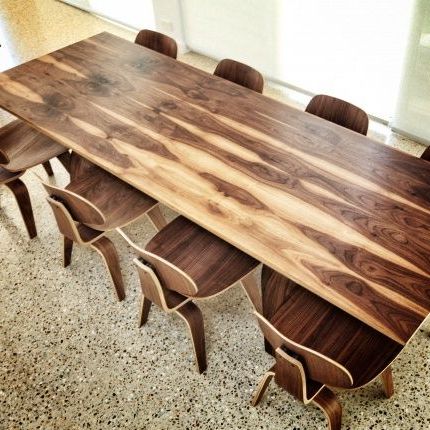 Eames Inspired Contemporary, Modern Dining Table In Walnut For Favorite Walnut Tove Dining Tables (View 4 of 10)