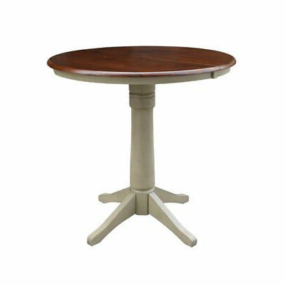 Fashionable Round Pedestal Dining Tables With One Leaf Inside 36" Round Top Pedestal Table With 12" Leaf –  (View 3 of 10)