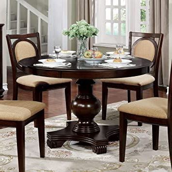 Favorite 48 Inch Round Brown Cherry Dining Table – Traditional In Brown Dining Tables (View 5 of 10)