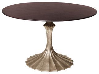 Gold Dining Tables Regarding Widely Used Dark Gold Fluted Base Hollywood Regency Dining Table (View 3 of 10)