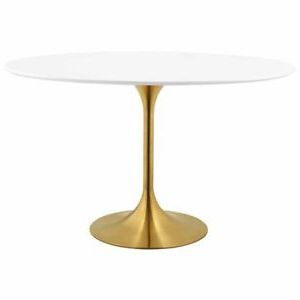 Gold Dining Tables With Most Current Modway Lippa 48"" Oval Pedestal Dining Table In Gold And (View 7 of 10)