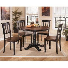 Latest Dark Brown Round Dining Tables Inside Owingsville – Black/brown 6 Piece Dining Room Set (View 6 of 10)