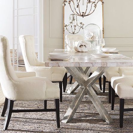 Latest Petra 86" Rectangle Century Marble Dining Table In White In White Rectangular Dining Tables (View 1 of 10)