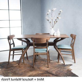 Light Brown Round Dining Tables For 2020 Carson Carrington Ballerup Rectangular 5 Piece Dining Set (View 3 of 10)