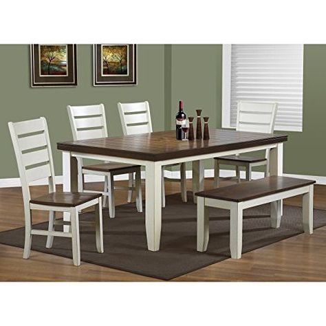 Monarch Specialties Antique White/oak Veneer Dining Table With Regard To Most Recently Released White Rectangular Dining Tables (View 4 of 10)