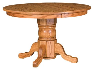 Most Current Traditional, Small Round Pedestal Dining Table Pertaining To Round Pedestal Dining Tables With One Leaf (View 8 of 10)