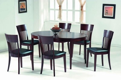 Most Recent Dark Walnut Modern Oval Dining Table W/optional Chairs Throughout Dark Hazelnut Dining Tables (Photo 8 of 10)