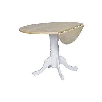 Newest Amazon: International Concepts 36 Inch Dual Drop Leaf Throughout Round Dual Drop Leaf Pedestal Tables (View 5 of 10)