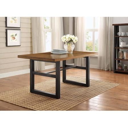 Popular Better Homes And Gardens Mercer Dining Table – Walmart Intended For Rustic Honey Dining Tables (View 10 of 10)