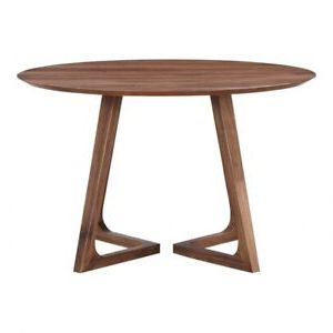 Popular Walnut Tove Dining Tables With 47" W Russell Dining Table Modern Round Solid Walnut Wood (View 8 of 10)