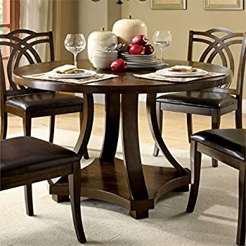 Preferred Amazon – Acme 16250 Drake Espresso Round Dining Table In Dark Brown Round Dining Tables (View 2 of 10)