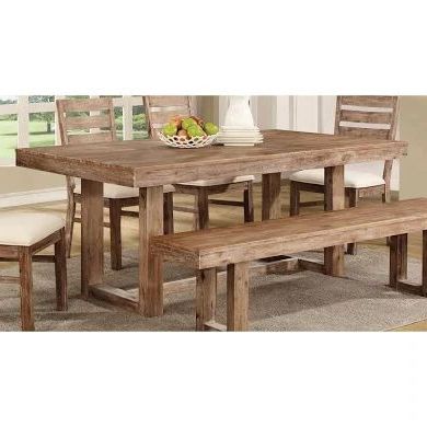 Preferred Brown Dining Tables Pertaining To Coaster Company Weathered Wood Dining Table – Brown (with (View 9 of 10)